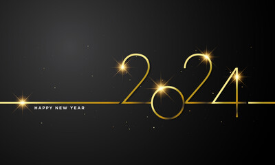 2024 Happy New Year Background Design.