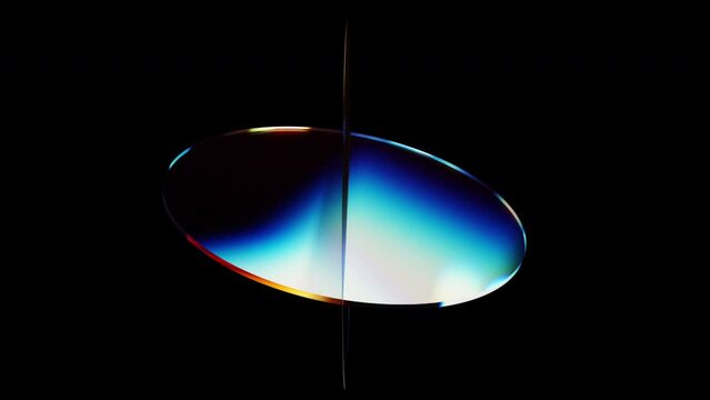 Glossy dispersion element. Computer generated 3d render