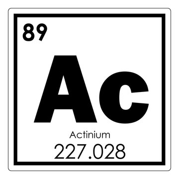 Actinium chemical element periodic table science symbol