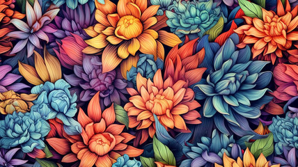Painting with flowers, botanical concept, greeting card, floral print printable