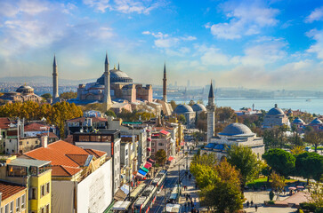 Hagia Sophia mosque in sultanahmet, Istanbul, Turkey.