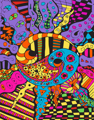 Obraz premium A digital abstract illustration that's unique, interesting, unusual, and useful