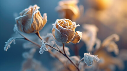 Beautiful ice flowers