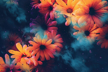 Obraz na płótnie Canvas abstract flowers background
