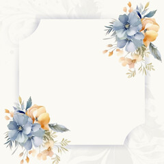 colorful colourful floral flower beautiful hand drawn wedding invitation card watercolor