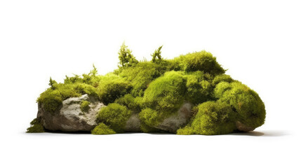 moss isolated on white created with Generative AI technology