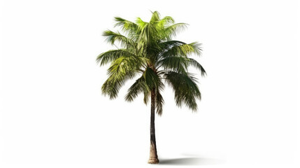 Obraz premium palm tree on white created with Generative AI technology
