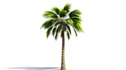 palm tree on white created with Generative AI technology