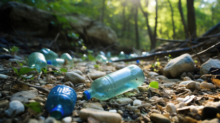 Obraz premium garbage in the forest