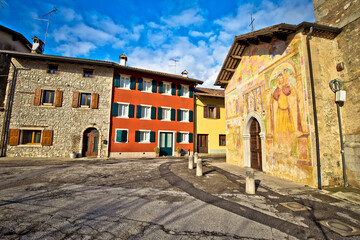 Italian heritage in Cividale del Friuli Natisone river ancient skyline view, Friuli-Venezia Giulia region of Italy