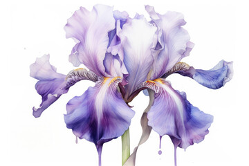watercolor of Iris created with Generative AI technology