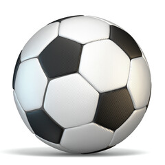 Naklejka premium Football, soccer ball 3D rendering illustration isolated on white background