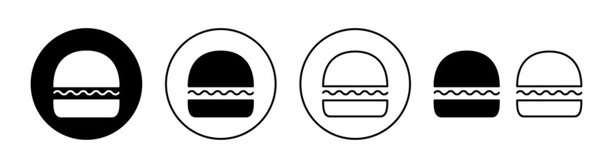 Burger icon set for web and mobile app. burger sign and symbol. hamburger