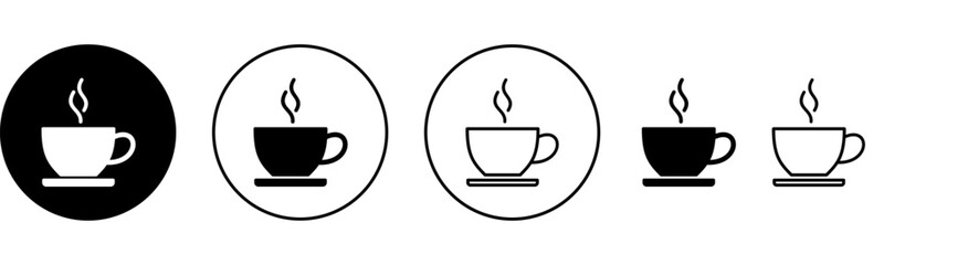 coffee cup icon set for web and mobile app. cup a coffee sign and symbol