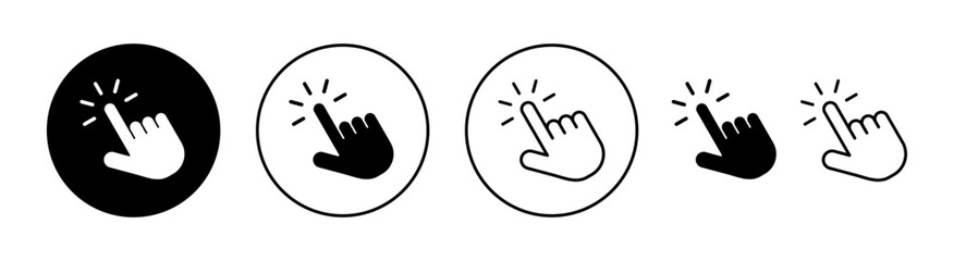 Hand click icon set  for web and mobile app. pointer sign and symbol. hand cursor icon