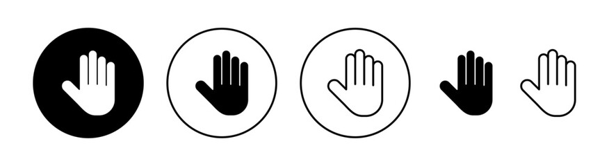 Obraz premium Hand icon set for web and mobile app. hand sign and symbol. hand gesture