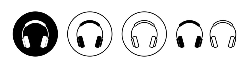 Fototapeta na wymiar Headphone icon set for web and mobile app. headphone sign and symbol
