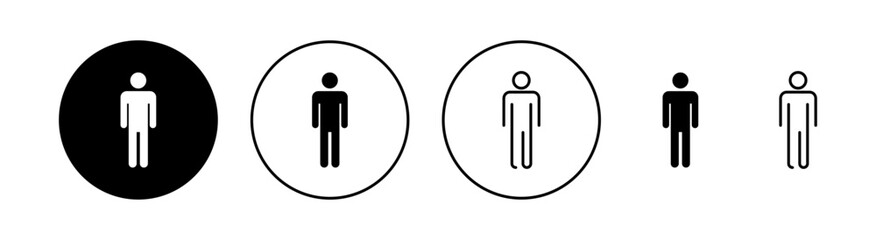 Man icon set  for web and mobile app. male sign and symbol. human symbol