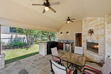 home patio in the summer