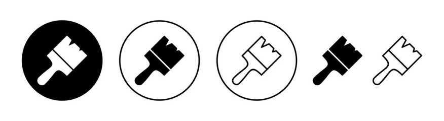 Paint icon set for web and mobile app. paint brush sign and symbol. paint roller icon vector