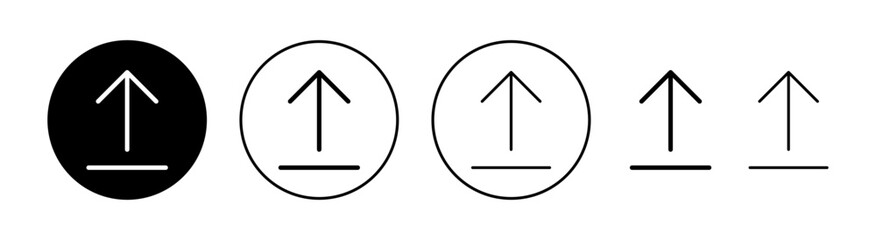 Upload icon set for web and mobile app. load data sign and symbol