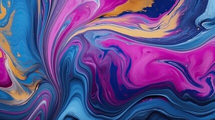 Liquid marble texture mixture of acrylic paints made with Generative AI