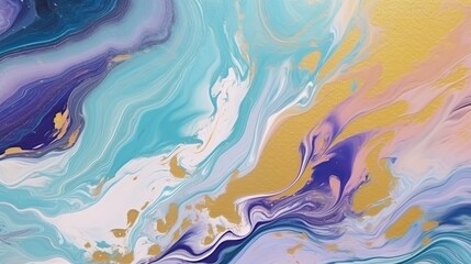 Fototapeta na wymiar Liquid marble texture mixture of acrylic paints made with Generative AI