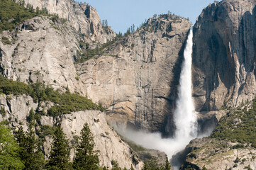 Fototapeta na wymiar Upper Yosemite Falls in Yosemite National Park, California