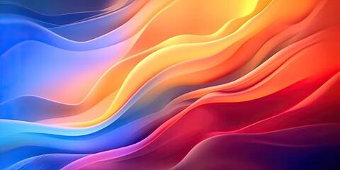 Obraz premium Blurred fluid gradient colorful background made with Generative AI