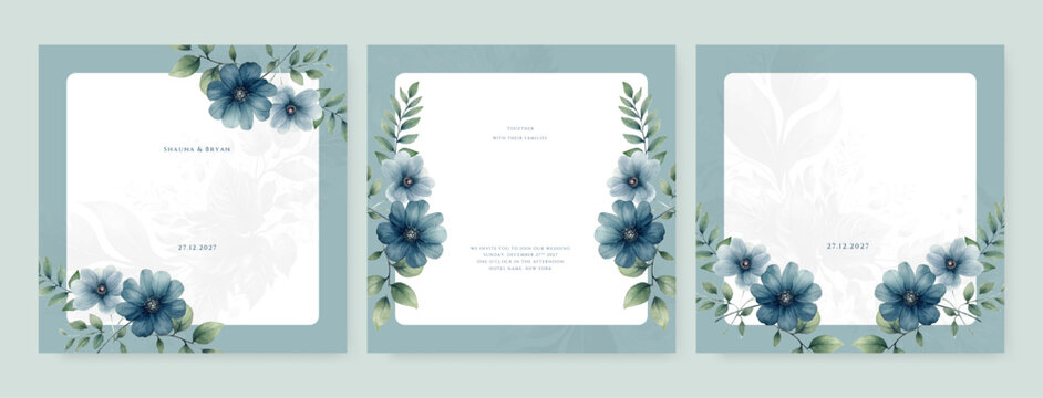 colorful colourful floral flower vector elegant hand drawing wedding invitation floral design watercolor