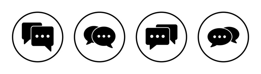 Fototapeta premium Chat icon set illustration. speech bubble sign and symbol. comment icon. message