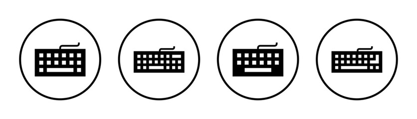 Keyboard icon set illustration. keyboard sign and symbol