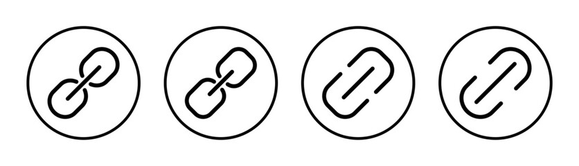 Link icon set illustration. Hyperlink chain sign and symbol