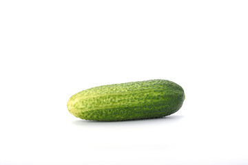 Cucumber isolated on white background close up