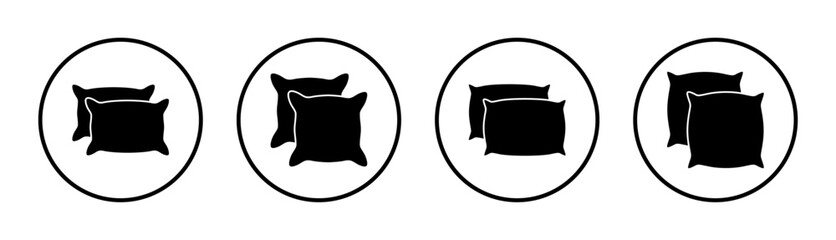 Pillow icon set illustration. Pillow sign and symbol. Comfortable fluffy pillow