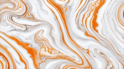 Obraz premium luxury modern orange and white abstract marble textured background. Generative AI
