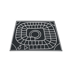 Goose Board Game Icon Silhouette Illustration. Traditional Games Vector Graphic Pictogram Symbol Clip Art. Doodle Sketch Black Sign. © josepperianes