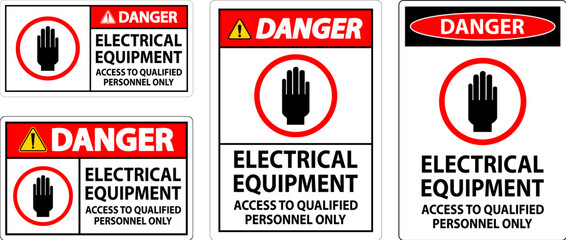 Danger Sign Electrical Equipment Authorized Personnel Only