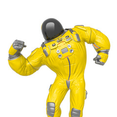 astronaut cartoon got some muscles