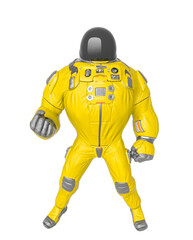 astronaut cartoon is ready for some action