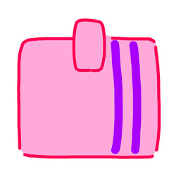 かわいい小銭入れのイラスト