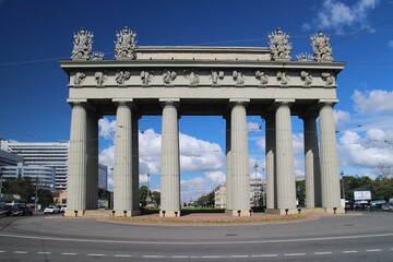 St. Petersburg, Russia, August 17, 2016 historical triumphal gates