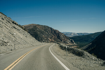 Yosemite Valley Road a Sunny Day, Yosemite National Park, California