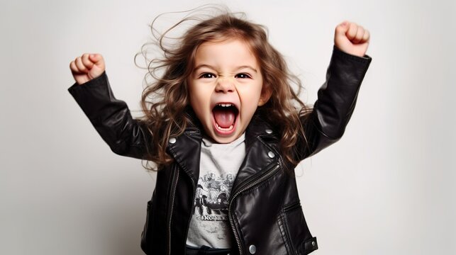 supervised funny five year old fictional girl