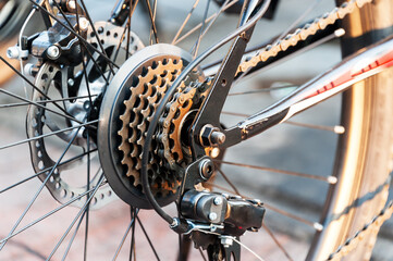 An Gear Bicycle in soft light .