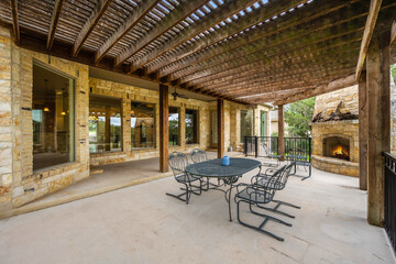 home patio in the summer 