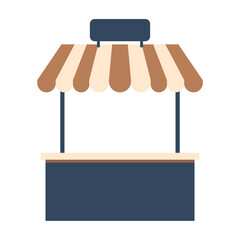 hand drawn outdoor market illustration