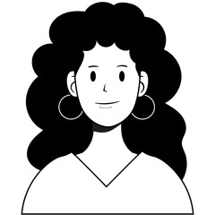 Black Minimal Avatar line illustration 