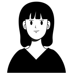 Black Minimal Avatar line illustration 