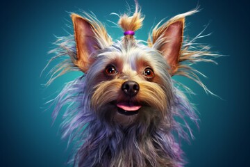 面白い顔の犬,Generative AI AI画像